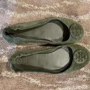 Tory Burch Suede Minnie Ballet Flat 8.5 NWOB
